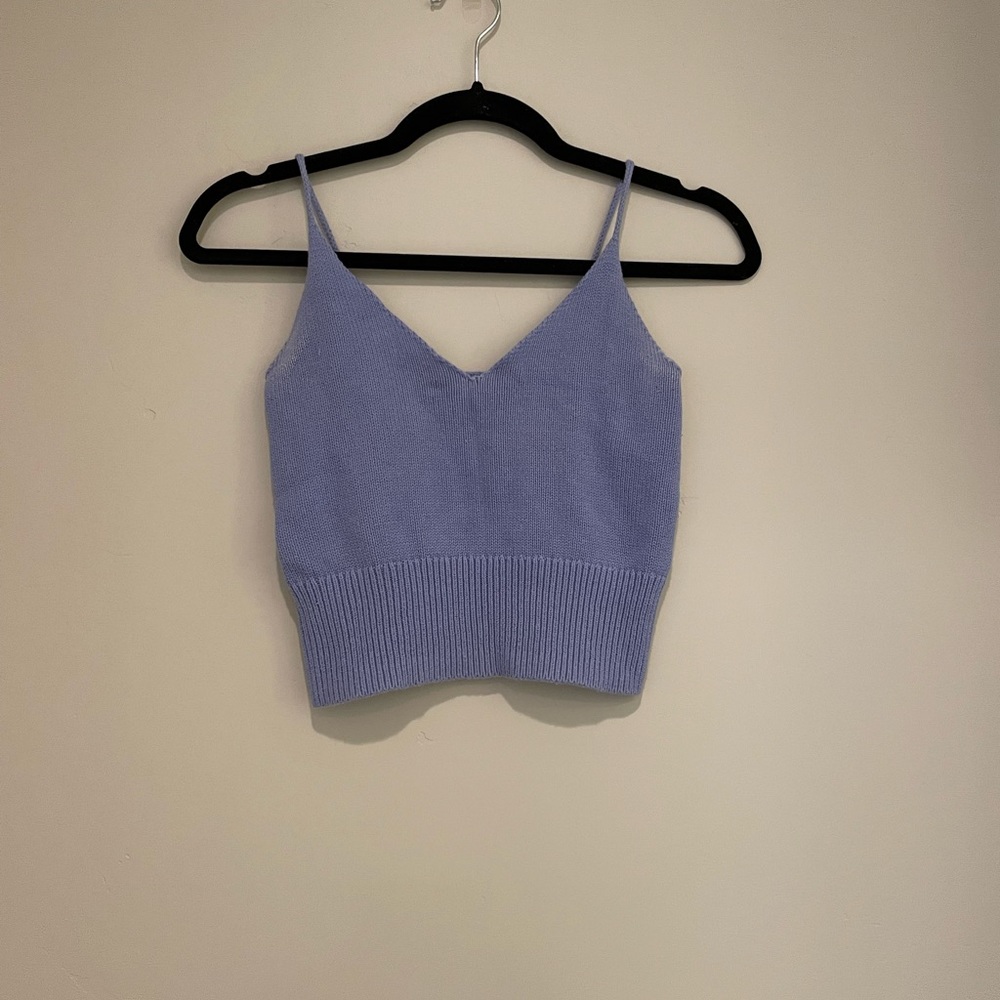 blue knit brandy melville tank!